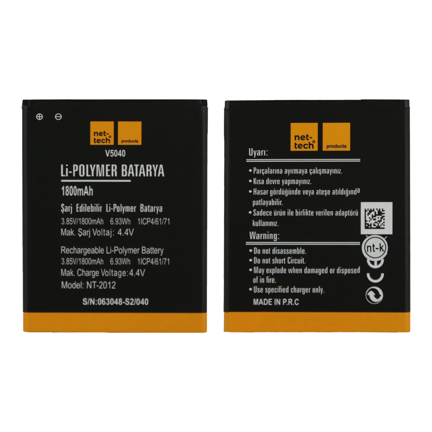 Teknonet Vestel Venüs V3 5040 Uyumlu Nettech NT-32454 1800 MAh Batarya NT-32454