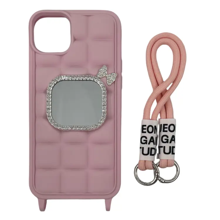 Nettech Apple iPhone 15 Uyumlu NT-N026 Aynalı Arka Koruma Kılıf (Pembe) NT-106844