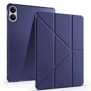 Xiaomi Redmi Pad Pro Kılıf Zore Tri Folding Kalem Bölmeli Standlı Kılıf - Lacivert