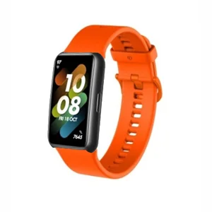 Nettech Huawei Watch Fit Uyumlu Silikon Kordon (Turuncu) NT-96821
