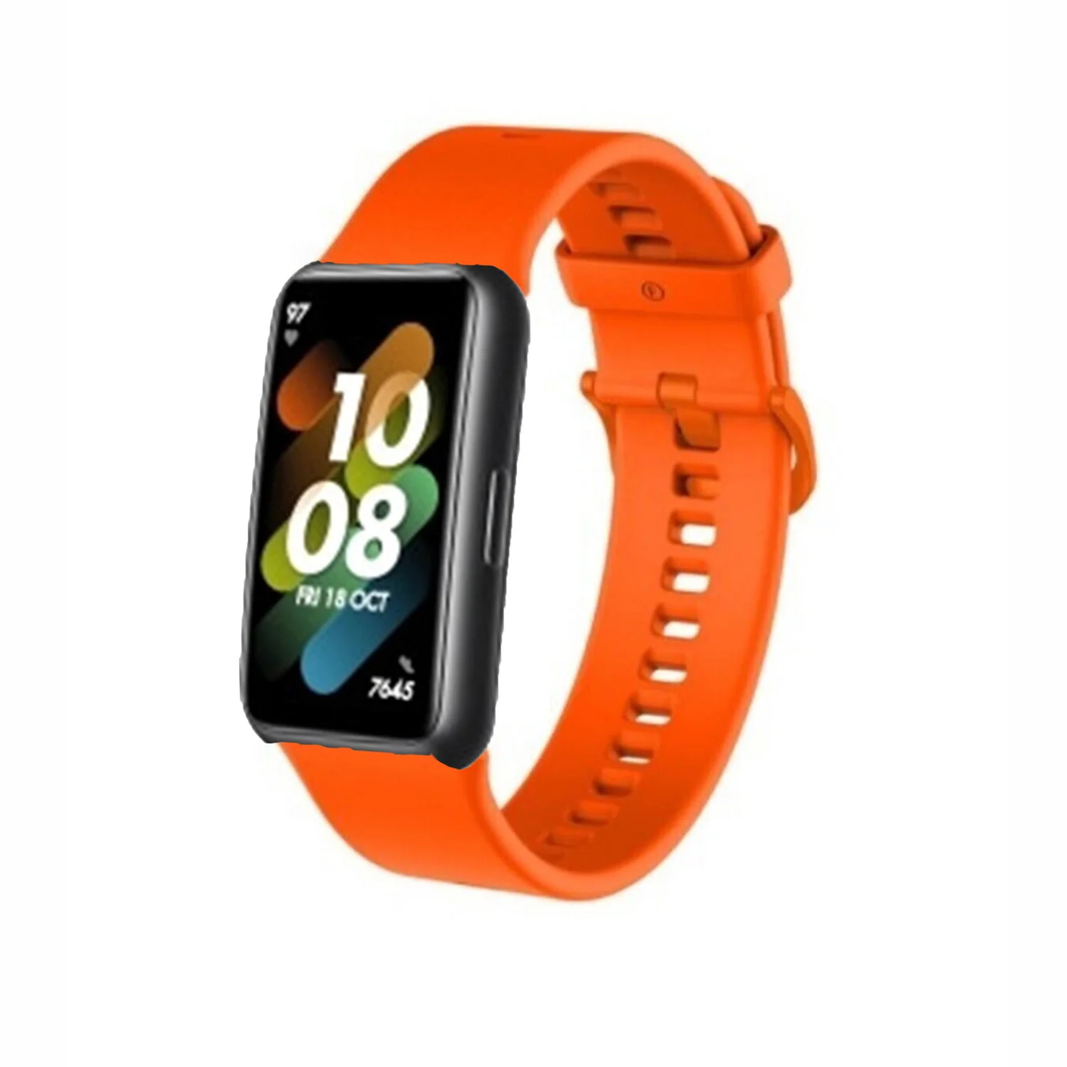 Nettech Huawei Watch Fit Uyumlu Silikon Kordon (Turuncu) NT-96821