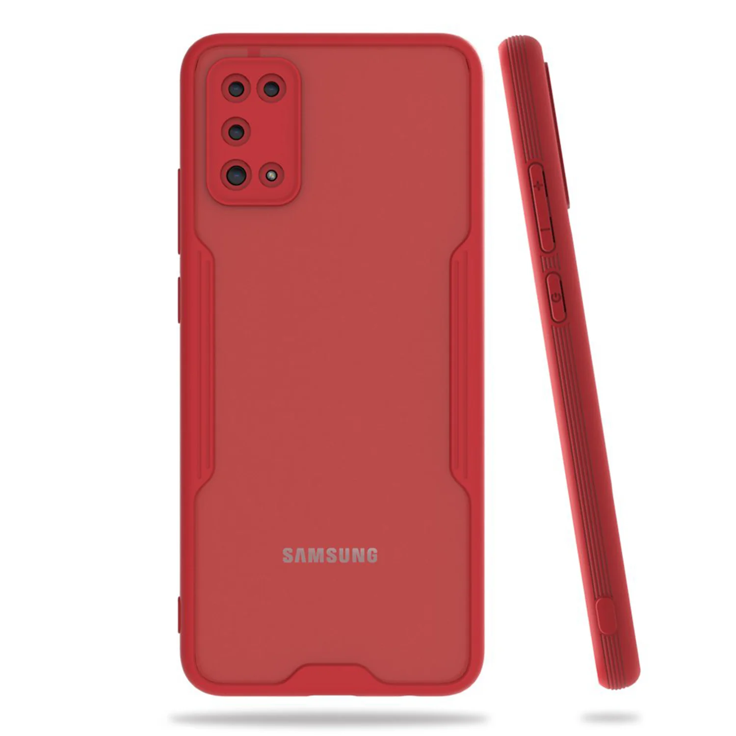 Nettech Samsung Galaxy A02S Uyumlu Platin Seri Arka Koruma Kılıf (Kırmızı) NT-86413
