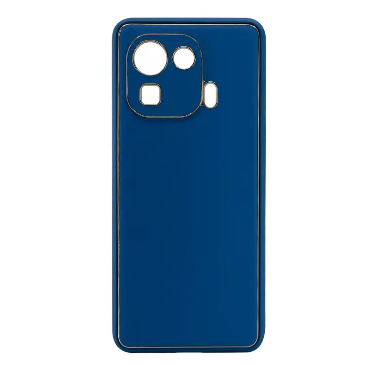 Nettech Xiaomi Mi 11 Pro Uyumlu Coco Leather Seri Arka Koruma Kılıf (Lacivert) NT-99667
