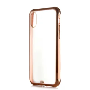 Apple iPhone X Kılıf Zore Voit Kapak - Gold