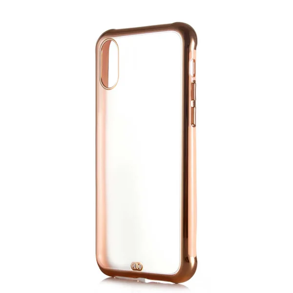Apple iPhone X Kılıf Zore Voit Kapak - Gold - 2