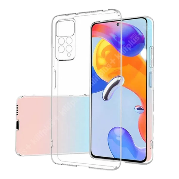 Nettech Xiaomi Redmi Note 11 Pro Uyumlu Lüx Seri Kamera Korumalı Arka Koruma Kılıf (Şeffaf) NT-95708 - 1