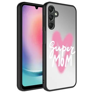 Galaxy A14 Kılıf Aynalı Desenli Kamera Korumalı Parlak Zore Mirror Kapak - Süper Anne