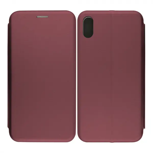 Nettech Apple iPhone XS Max Uyumlu Lüx Seri Kapaklı Kılıf (Mürdüm) VR-18175