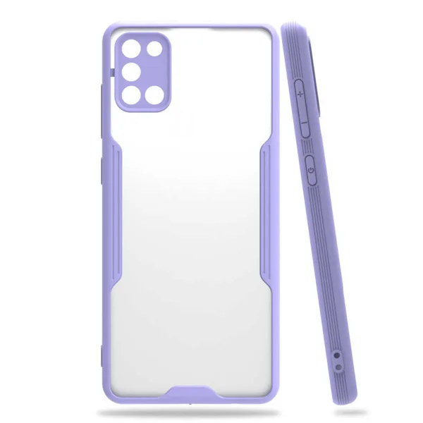 Galaxy A31 Kılıf Zore Parfe Kapak - Mor - 1