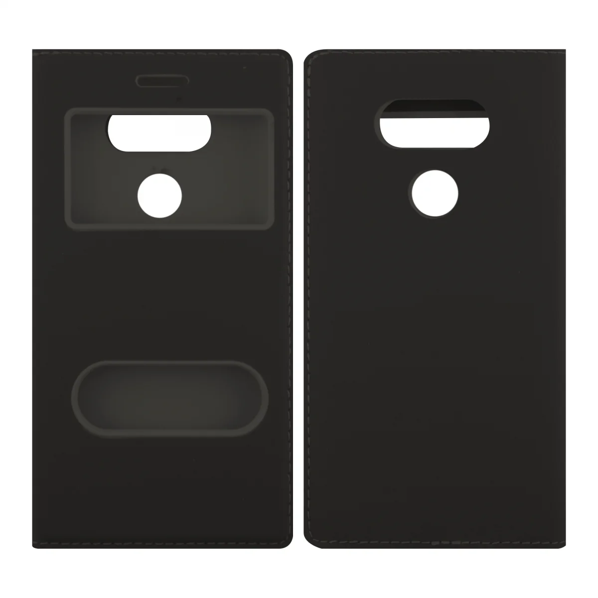 Nettech LG G5 Uyumlu Pencereli Kapaklı Kılıf (Siyah) VR-7022