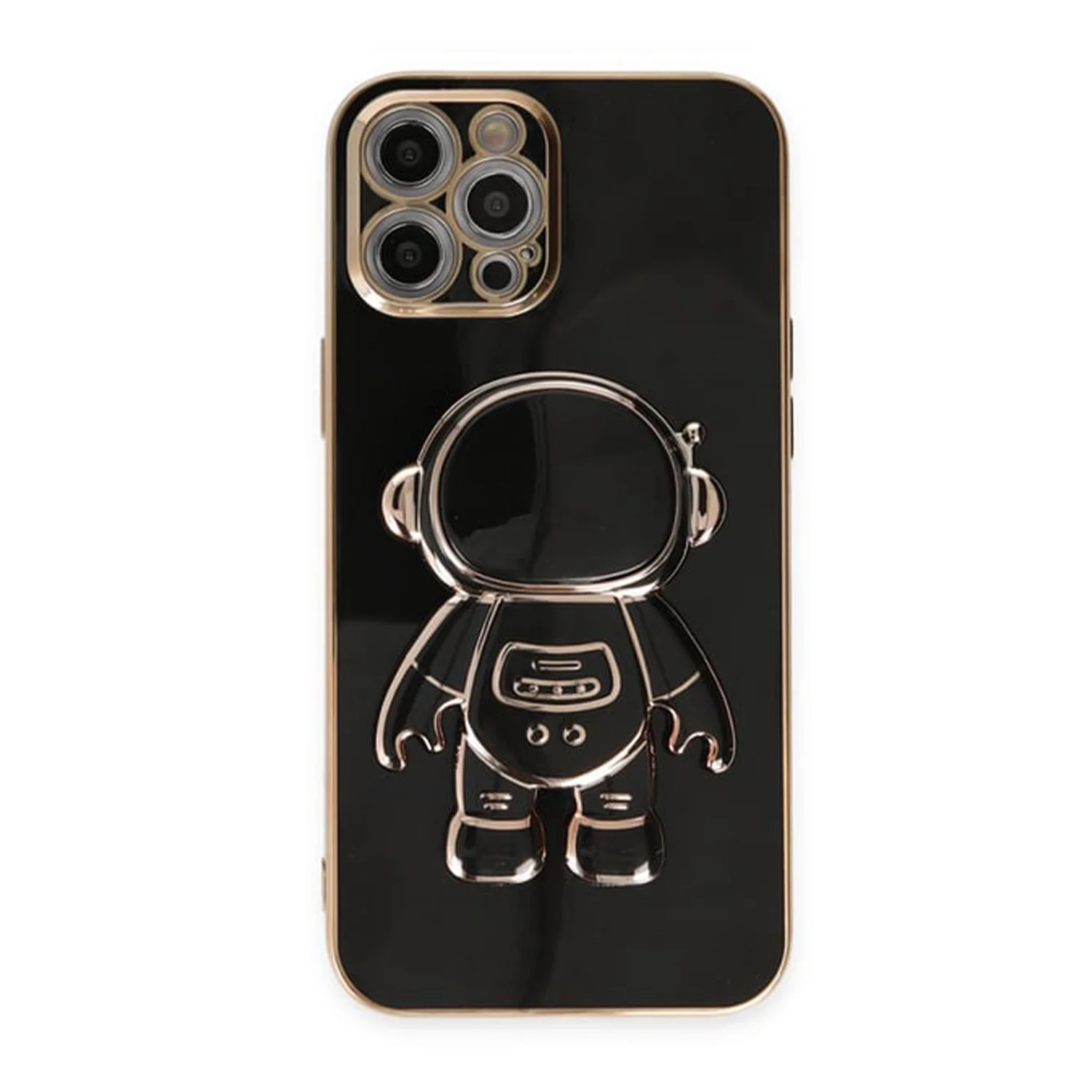Nettech Apple iPhone 12 Pro Uyumlu Astronaut Seri Arka Koruma Kılıf (Siyah) NT-105705