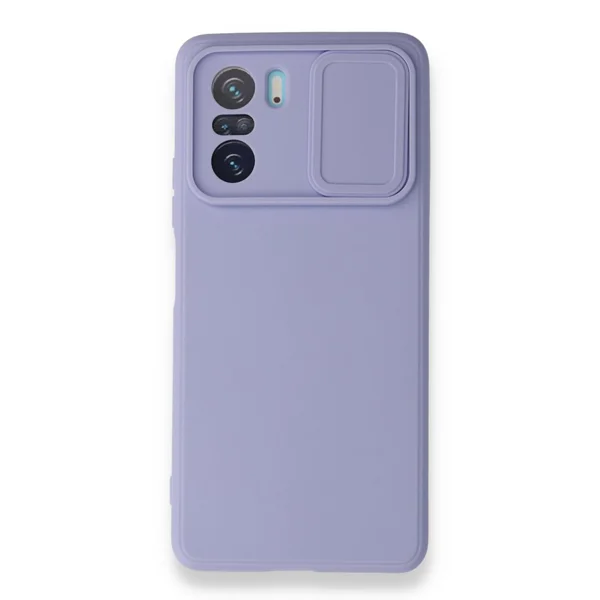 Nettech Xiaomi Poco F3 Uyumlu Kızaklı Kamera Korumalı Arka Koruma Kılıf (Lila) NT-87184 - 1