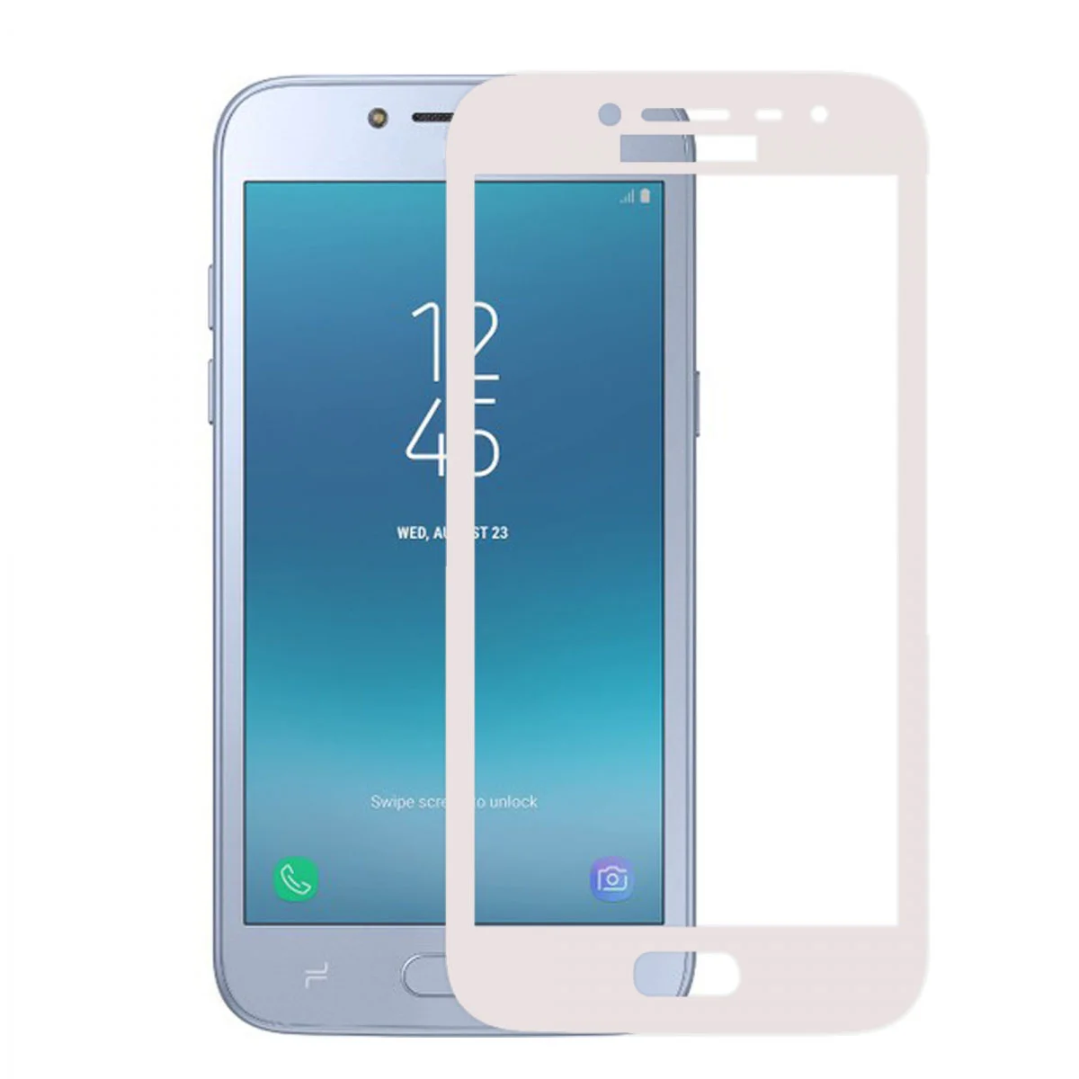 Helt Samsung Galaxy J250 J2 Pro Uyumlu Ön Koruma Nano Ekran Koruyucu (Beyaz) VR-8734