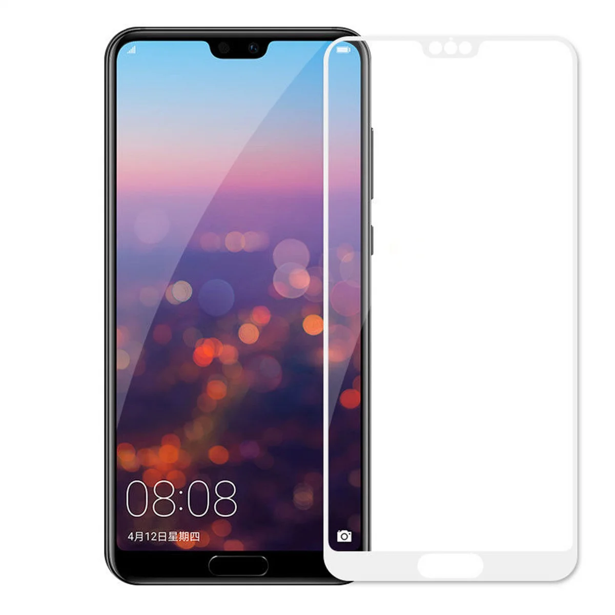 Helt Huawei P20 Lite Uyumlu Ön Koruma Nano Ekran Koruyucu (Beyaz) VR-8748
