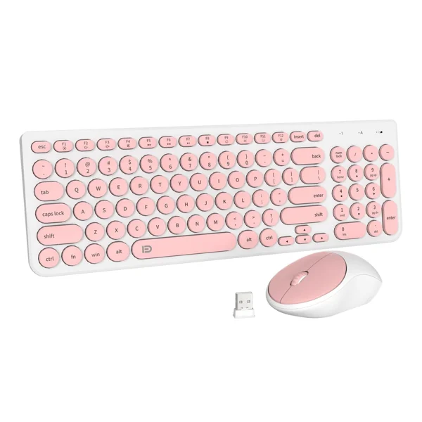 FD İK6631 Office Klavye + Mouse (Pembe) NT-105007 - 1