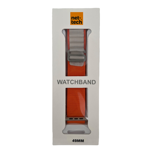 Nettech Apple Watch Ultra 49 mm Uyumlu Kumaş Kordon (Turuncu) NT-110264 - 2