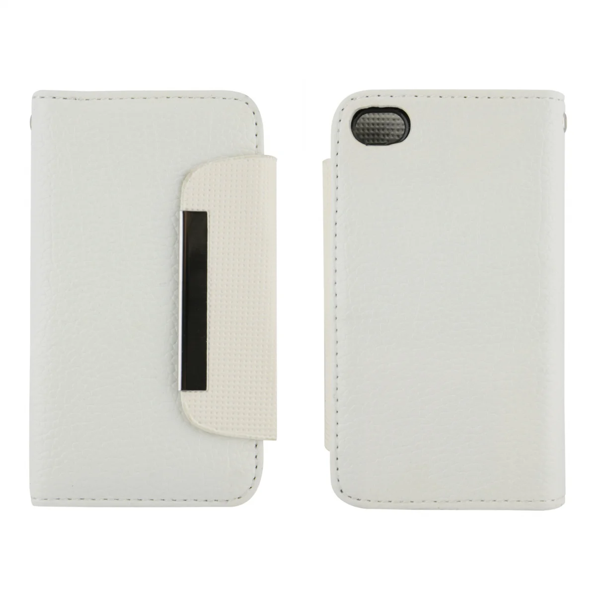 Nettech Apple iPhone 4 Uyumlu Kapaklı Kılıf Kapaklı Kılıf (Beyaz) NT-6117