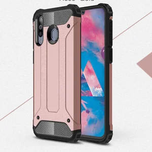 Galaxy M30 Kılıf Zore Crash Silikon Kapak - Rose Gold