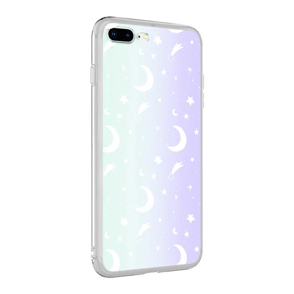 Apple iPhone 7 Plus Kılıf Zore M-Blue Desenli Kapak - Moon No4 - 1