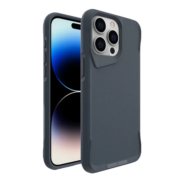 Apple iPhone 15 Pro Kılıf Zore Airbag Kenarlı T-Max Mat Standlı Kapak - Gri - 1