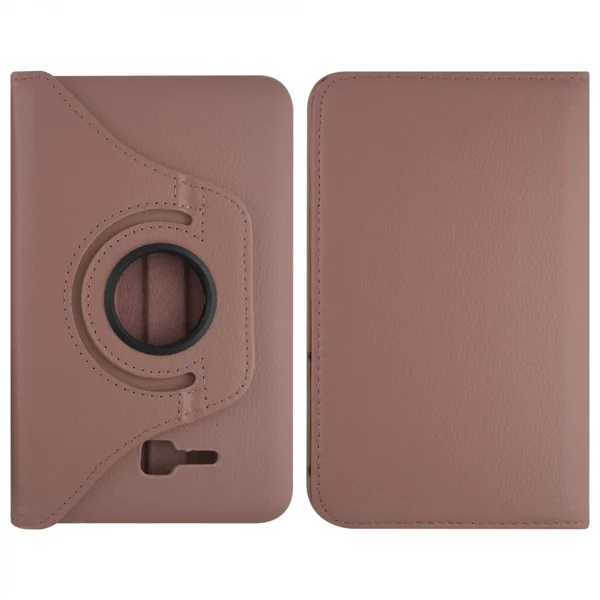 Nettech Samsung Galaxy T111 Tab 3 Lite Uyumlu 360 Kapaklı Kılıf (Rose Gold) VR-4153 - 2