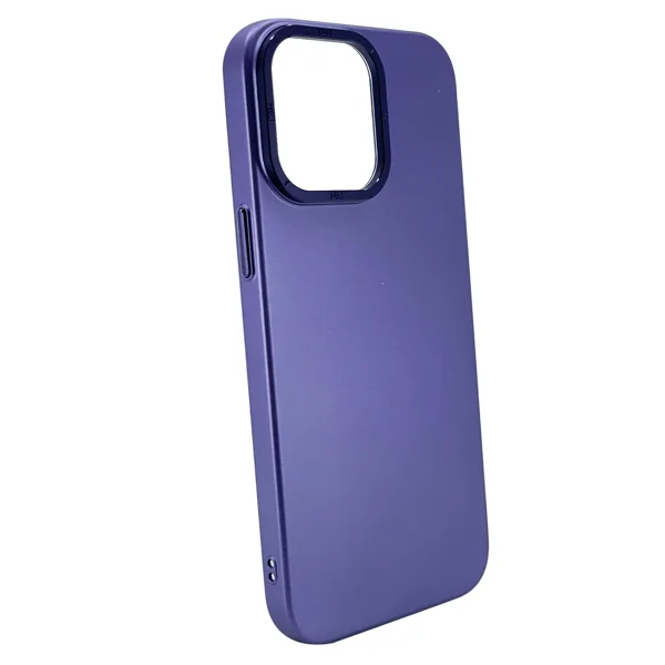Nettech Apple iPhone 13 Pro Max Uyumlu Spray Metal Çerçeveli Deri Serisi Arka Koruma Kılıf (Mor) NT-101586 - 2