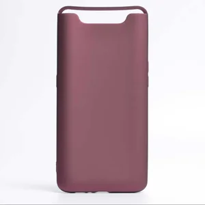 Galaxy A80 Kılıf Zore Premier Silikon Kapak - Mürdüm