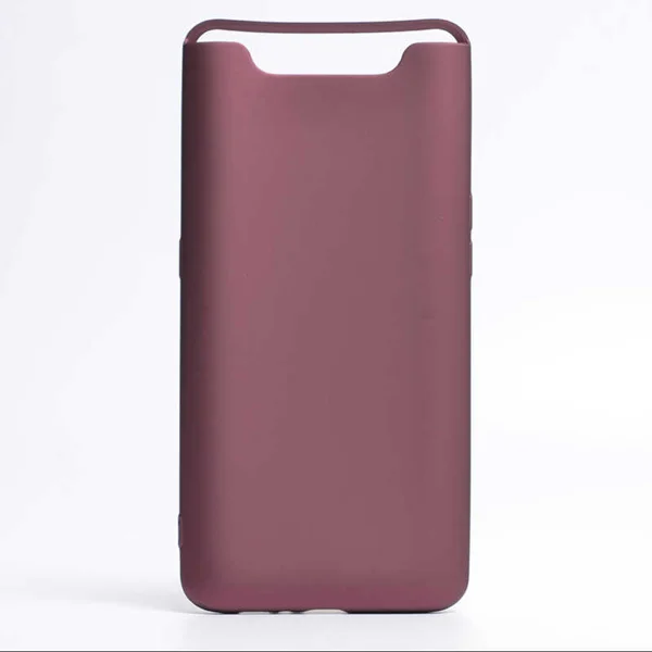 Galaxy A80 Kılıf Zore Premier Silikon Kapak - Mürdüm - 1