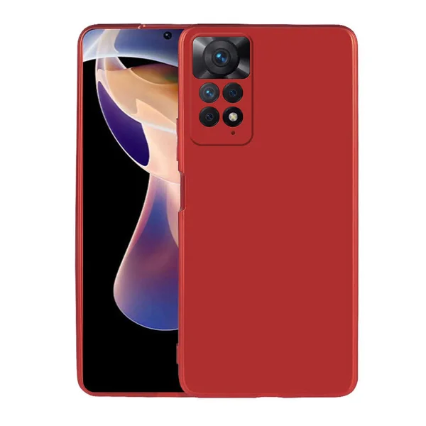 Xiaomi Redmi Note 11 Pro 5G Kılıf Zore Premier Silikon Kapak - Kırmızı - 1