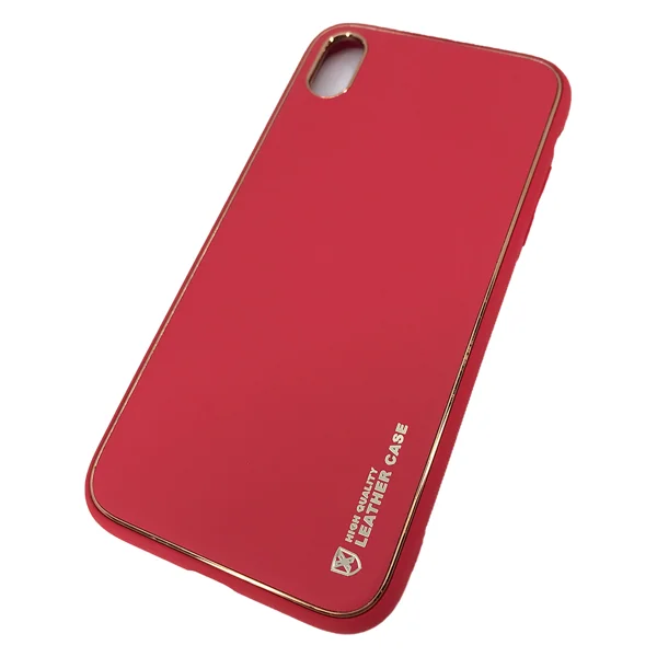 Nettech Apple iPhone XR Uyumlu Coco Leather Seri Arka Koruma Kılıf (Kırmızı) NT-90418 - 2