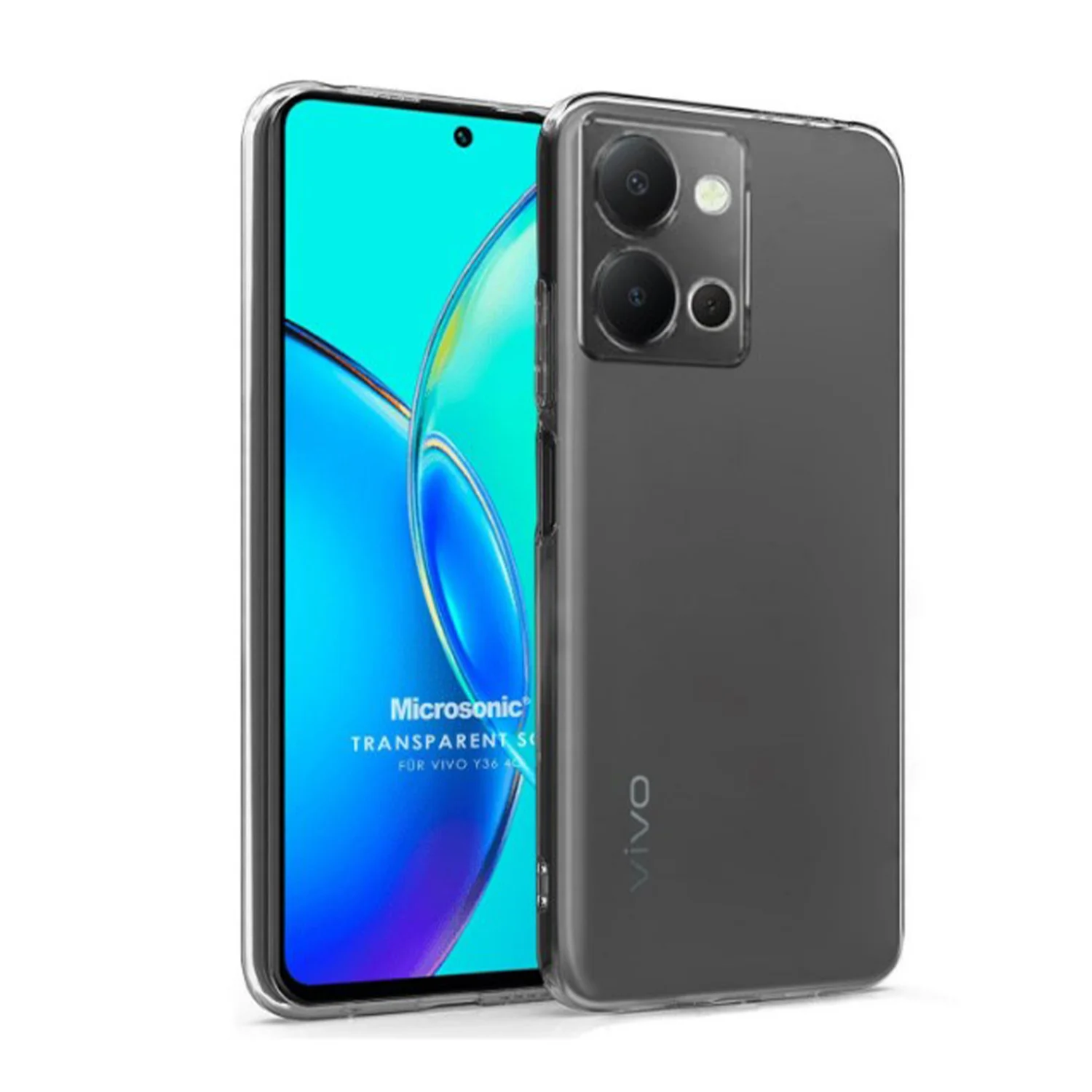 Nettech Vivo Y36 Uyumlu Lüx Seri Kamera Korumalı Arka Koruma Kılıf (Şeffaf) NT-106316