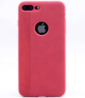 Apple iPhone 8 Plus Kılıf Zore City Silikon - Kırmızı