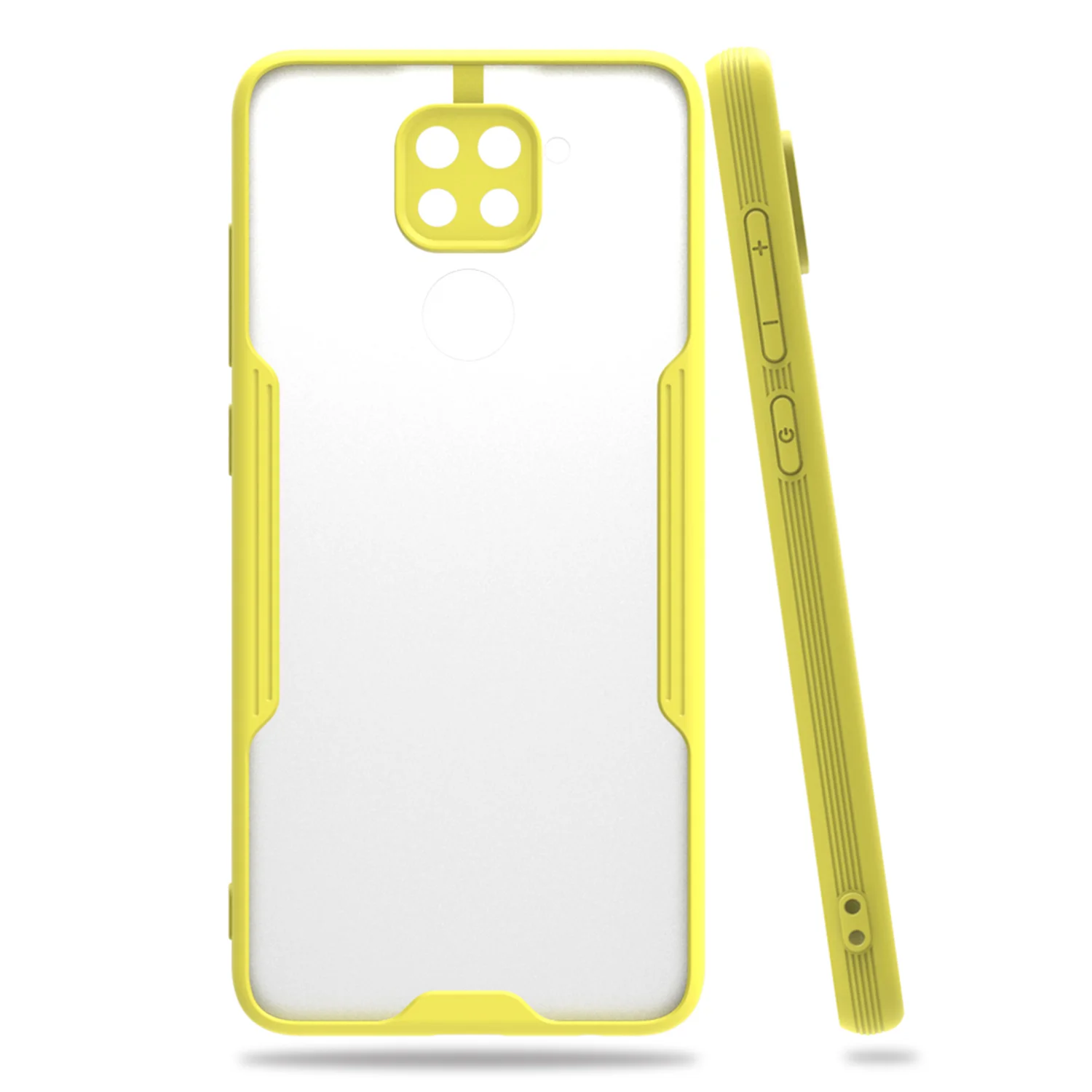 Nettech Xiaomi Redmi Note 9 Uyumlu Platin Seri Arka Koruma Kılıf (Sarı) NT-86460