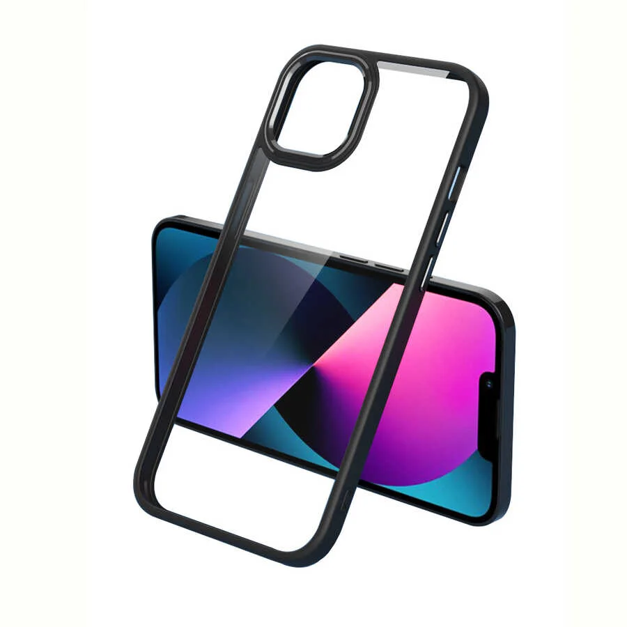 Apple iPhone 11 Kılıf Zore Krom Kapak - Siyah