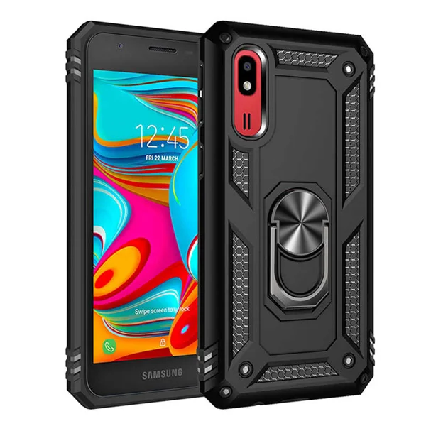 Galaxy A2 Core Kılıf Zore Vega Kapak - Siyah - 1
