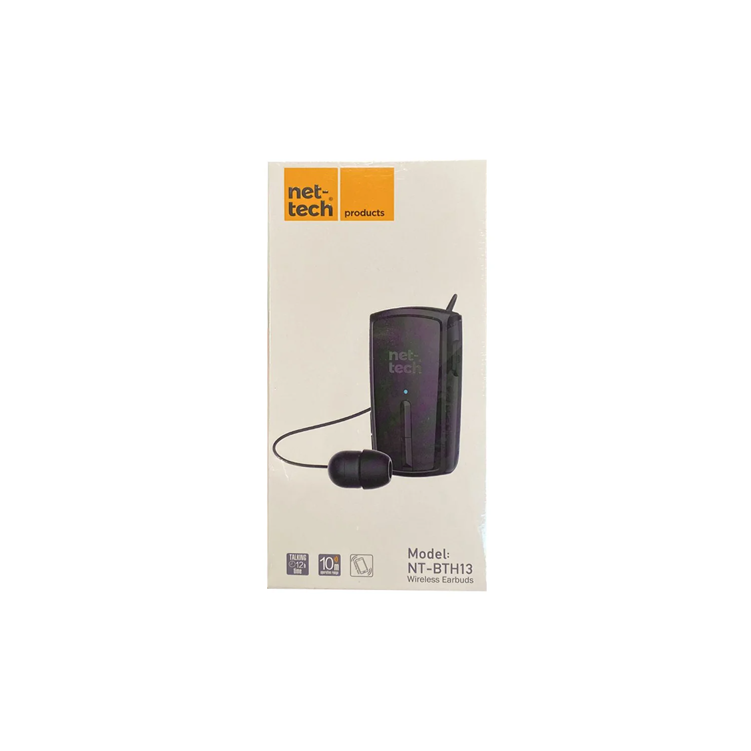 Nettech NT-BTH13 Makaralı Kulakiçi Bluetooth Kulaklık (Siyah) NT-88407
