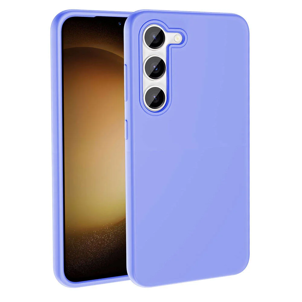 Galaxy S23 Kılıf Magsafe Şarj Özellikli Sıvı Teknolojili Silinebilir Sert Zore Kivi Kapak - Lila