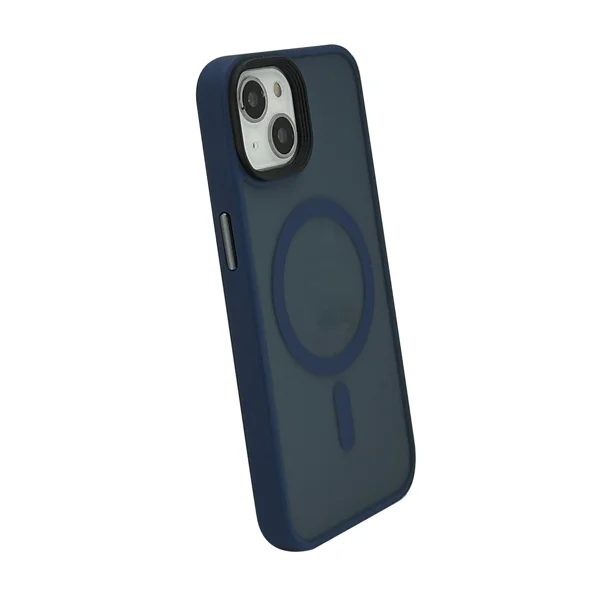 Nettech Apple iPhone 15 Uyumlu Mat Renkli MagSafe Arka Koruma Kılıf (Mavi) NT-104731 - 2