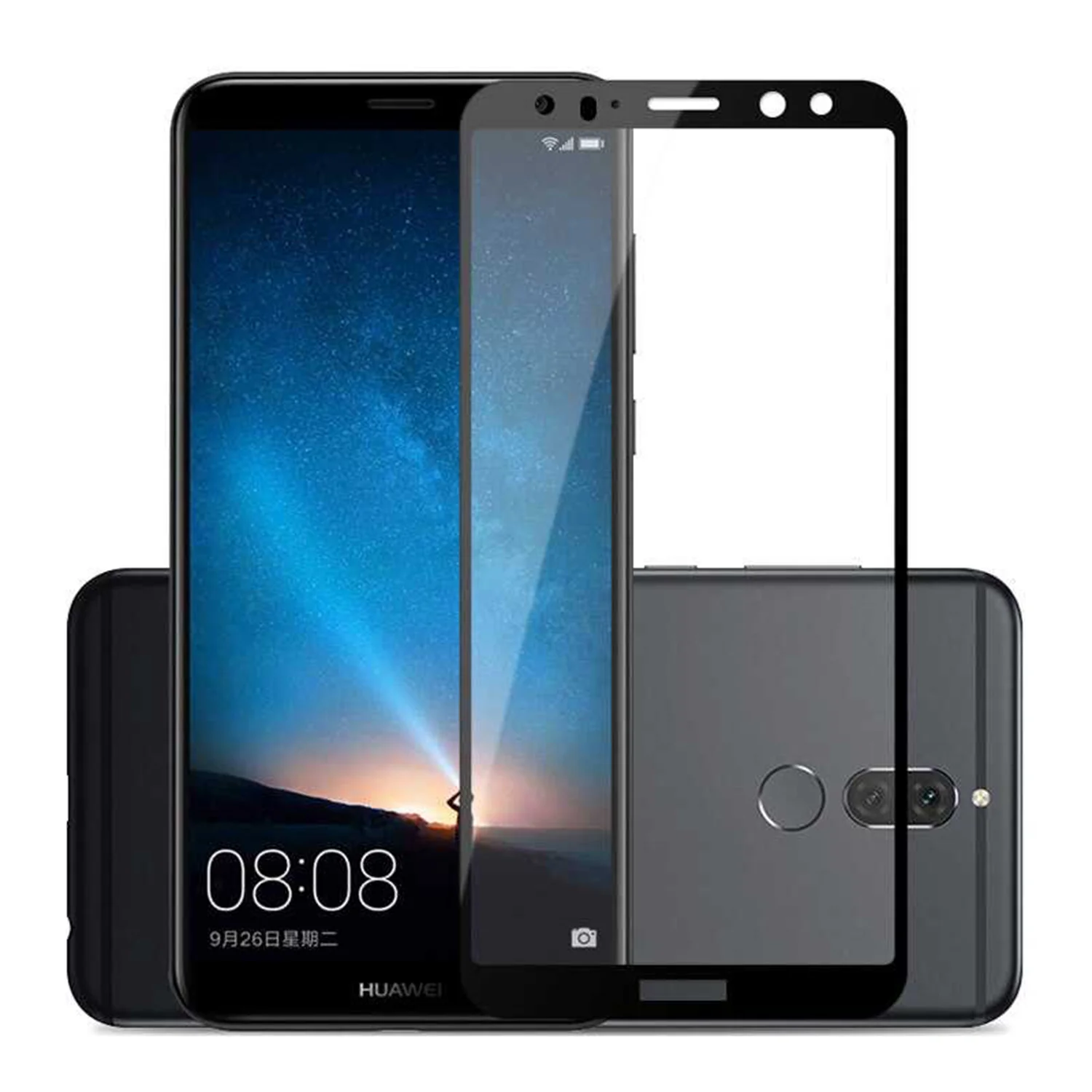 Nettech Huawei Mate 10 Lite Uyumlu Ön Koruma Mat Seramik Nano Ekran Koruyucu (Siyah) NT-88563