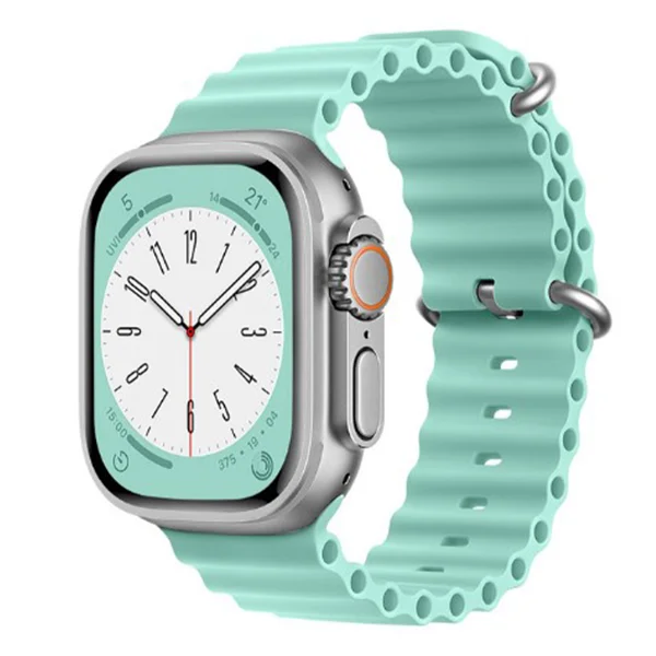 Nettech Apple Watch Series 41 mm Uyumlu Silikon Kordon (Fıstık Yeşili) NT-102970 - 1