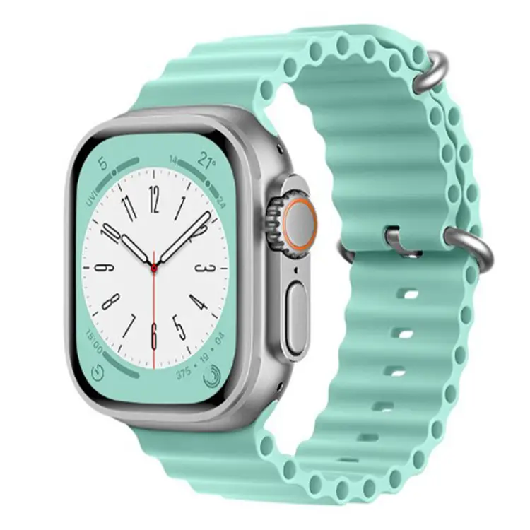 Nettech Apple Watch Series 41 mm Uyumlu Silikon Kordon (Fıstık Yeşili) NT-102970