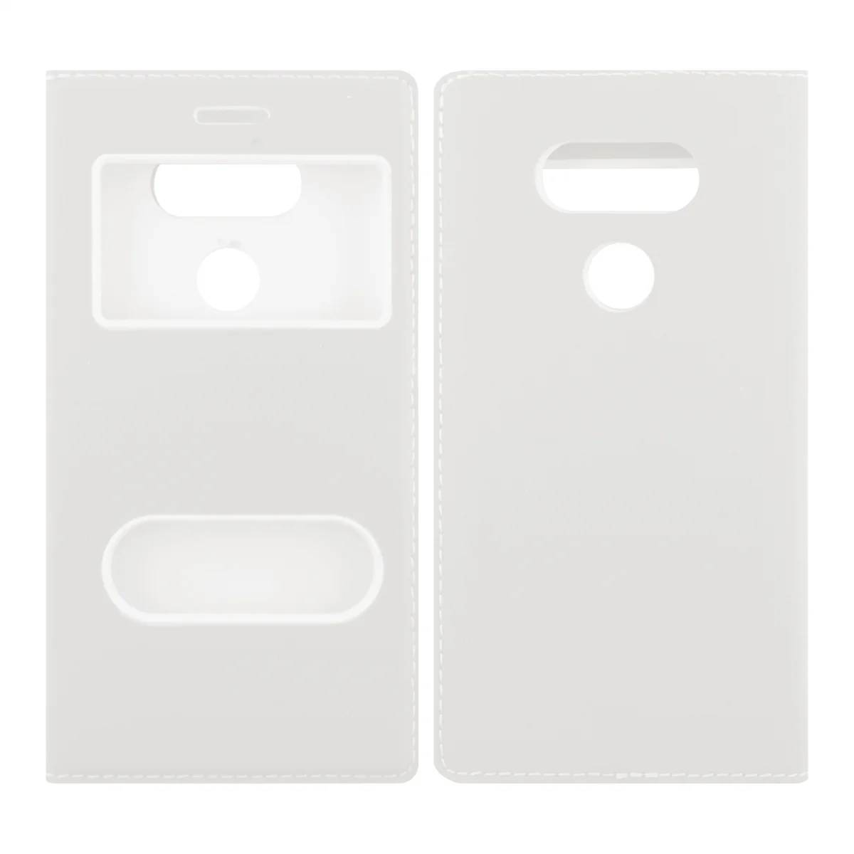 Nettech LG G5 Uyumlu Pencereli Kapaklı Kılıf (Beyaz) VR-7017