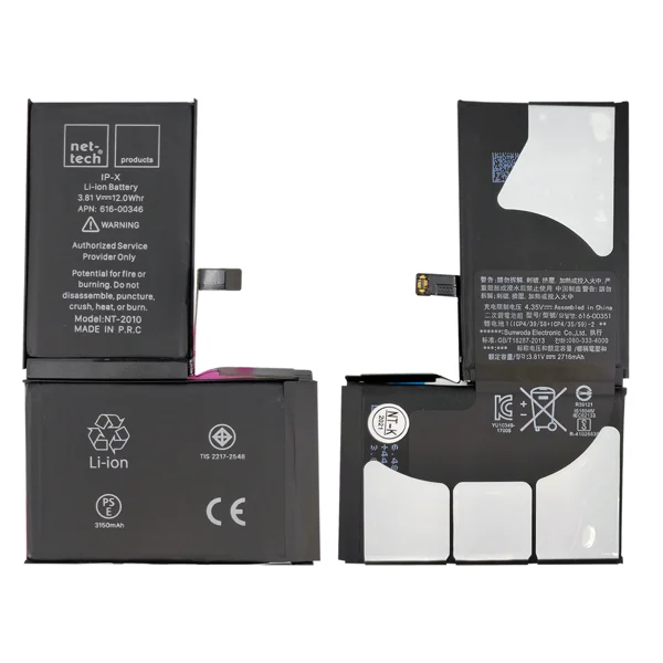 Teknonet Apple iPhone X Uyumlu Nettech NT-2010 3150 mAh Batarya NT-82530 - 1