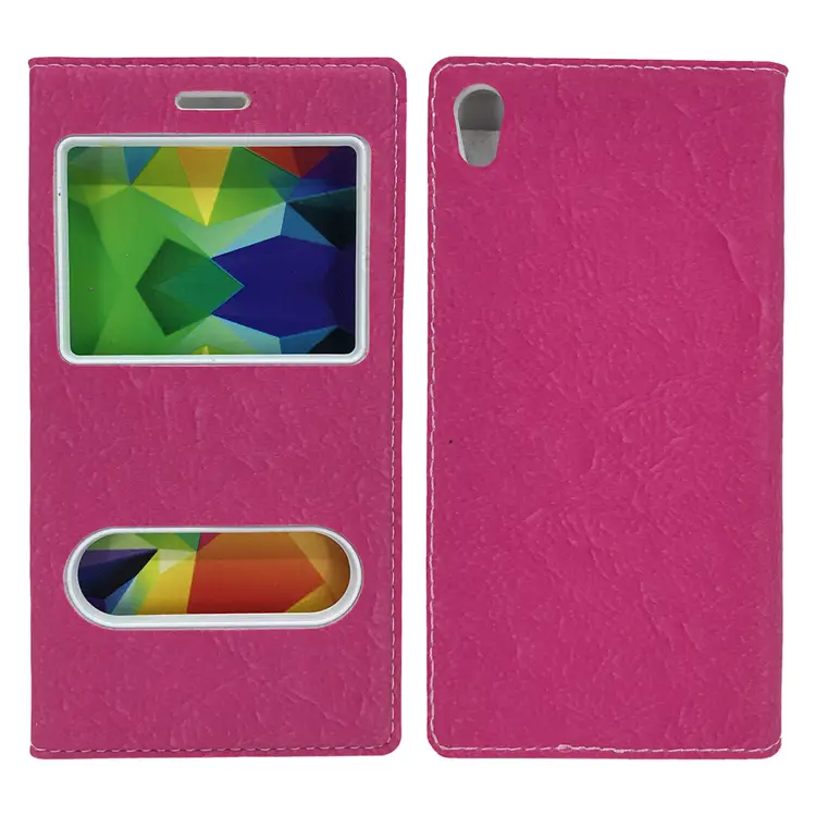 Nettech Sony Xperia XA Uyumlu Kapaklı Kılıf Kapaklı Kılıf (Pembe) VR-4906