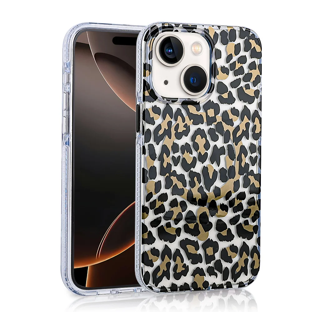 Apple iPhone 13 Kılıf Magsafe Şarj Özellikli Zore Jago Kapak - Siyah-Kahverengi