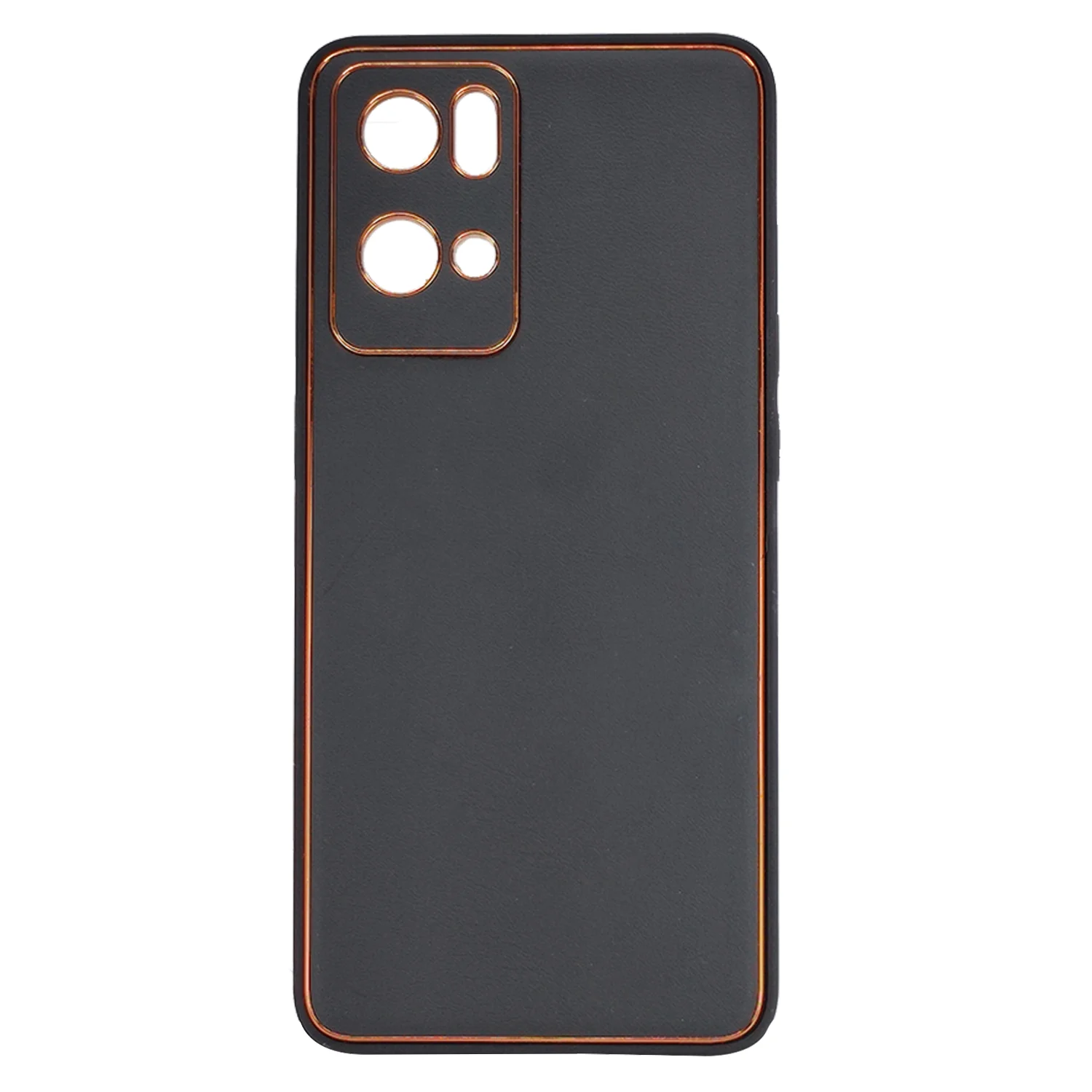 Nettech Oppo Reno 7 pro Uyumlu Coco Leather Seri Arka Koruma Kılıf (Siyah) NT-93638