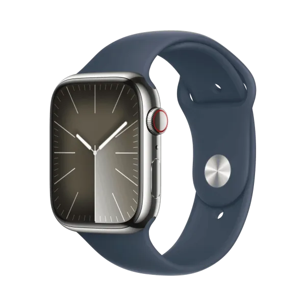 Apple Watch Series 9 - Paslanmaz Çelik - 45mm - Cellular - Gümüş - 1