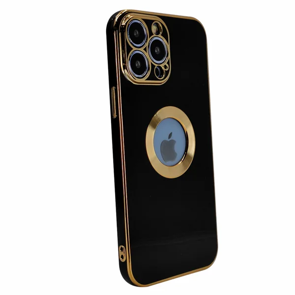Nettech Apple iPhone 13 Pro Max Uyumlu Halkalı Logo Seri Arka Koruma Kılıf (Siyah) NT-97169 - 2