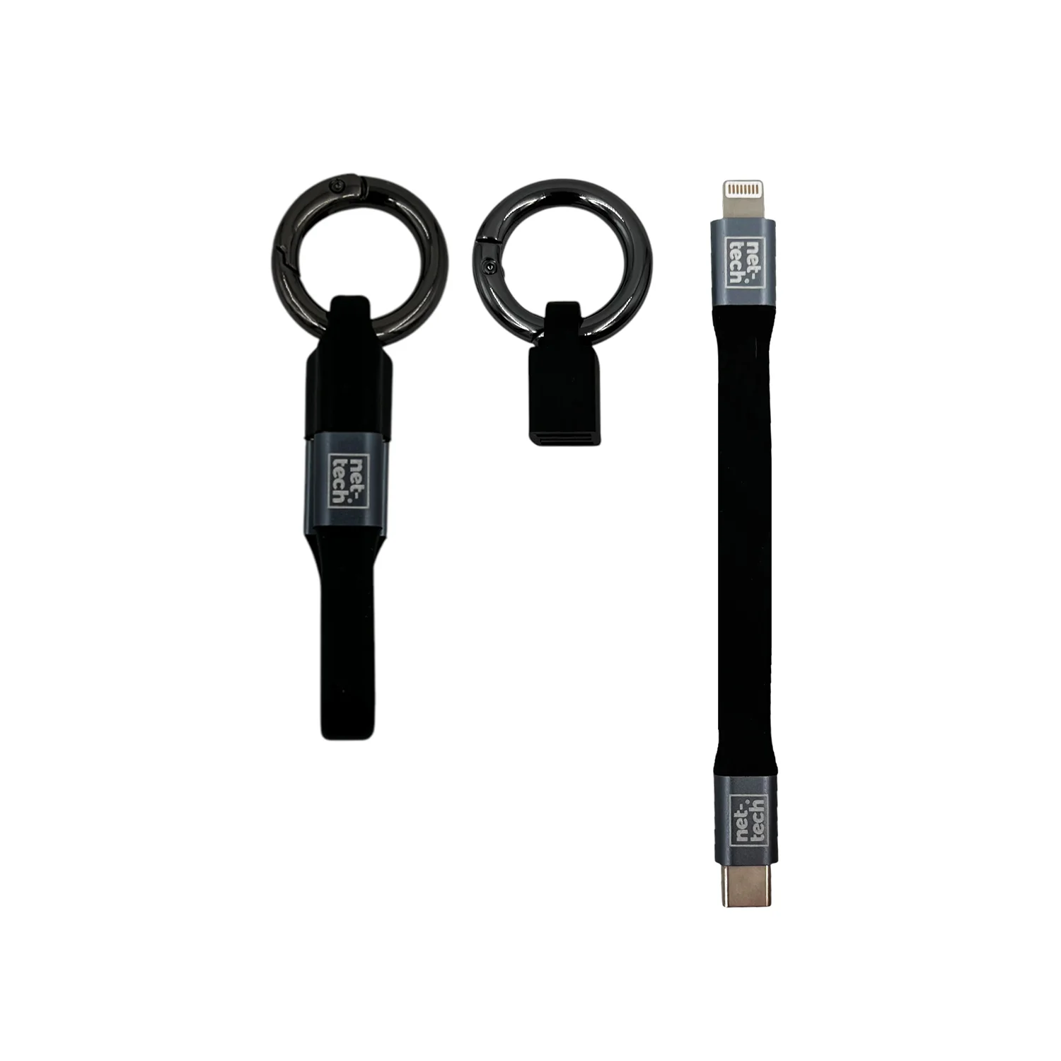 Nettech NT-DC23 Pd 27W Plastik 20 Cm Type-C To Lightning Şarj ve Data Kablosu (Siyah) NT-DC23