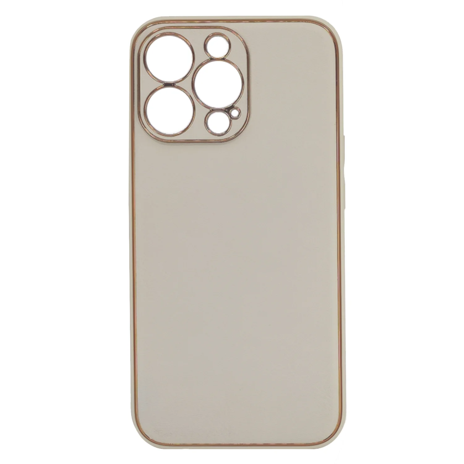 Nettech Apple iPhone 13 Pro Uyumlu Coco Leather Seri Arka Koruma Kılıf (Gold) NT-93566